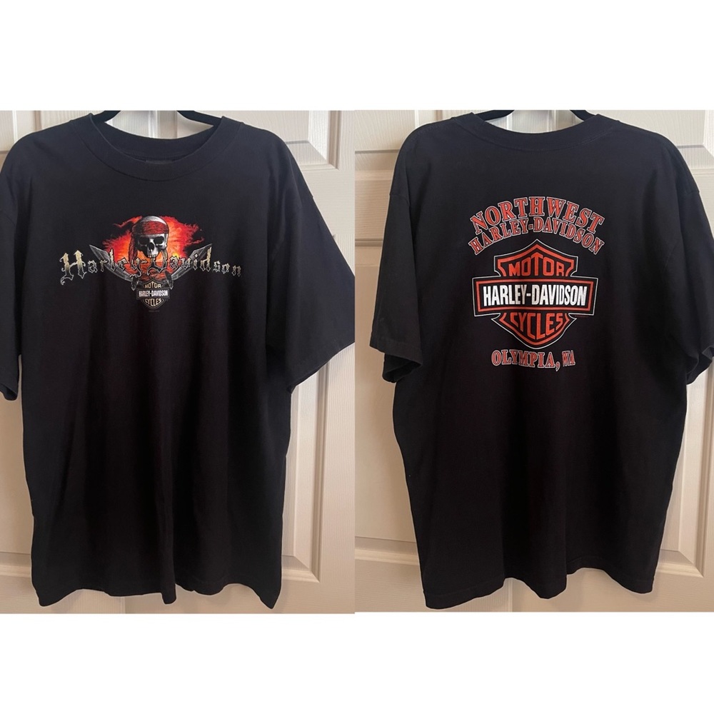 Harley Davidson Vintage 2005 Skull Shirt - XL